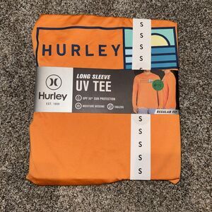 Men’s Small- Hurley Long Sleeve UV Tee Orange